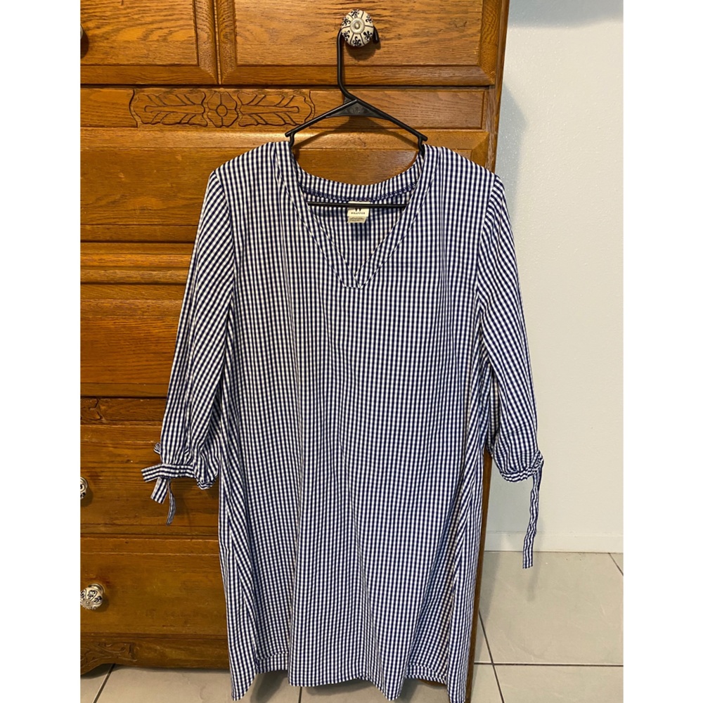 Navy Blue Gingham dress